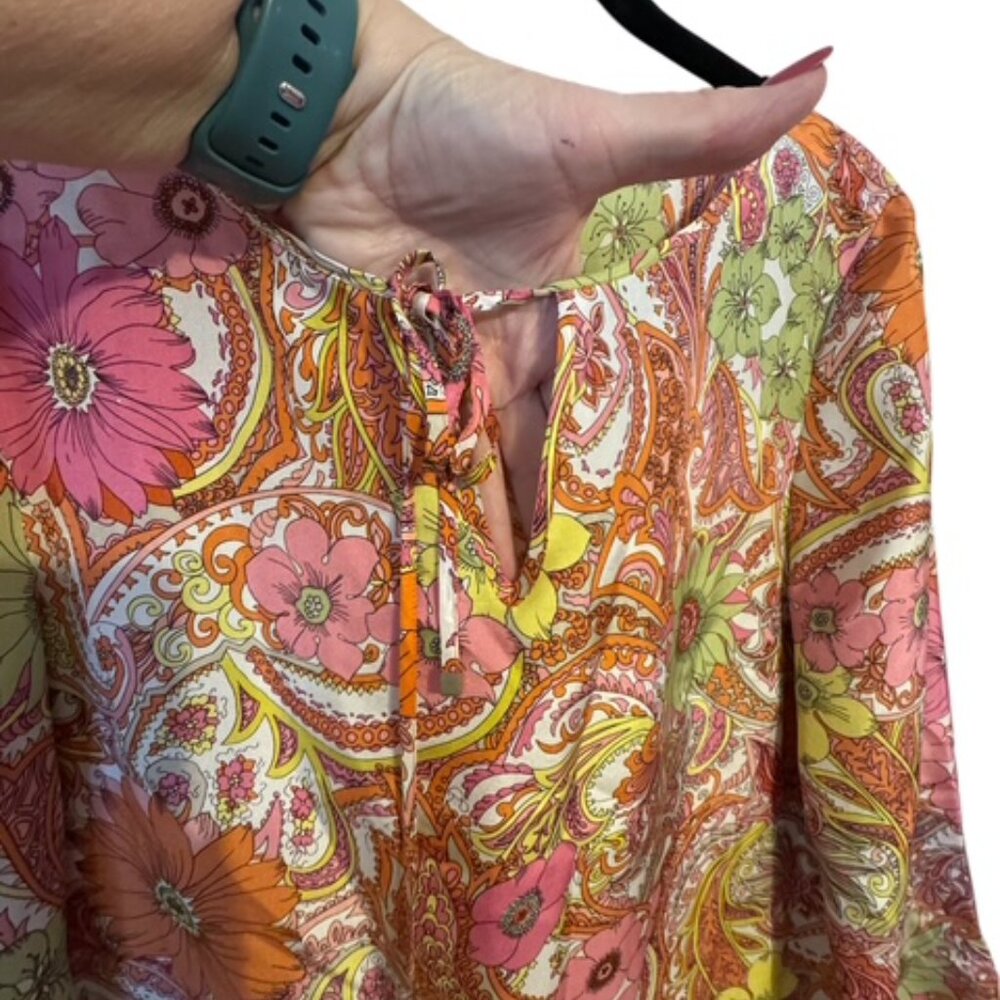 GORGEOUS TALBOT'S SILK BLOUSE XSMALL #Q - Picture 2 of 6